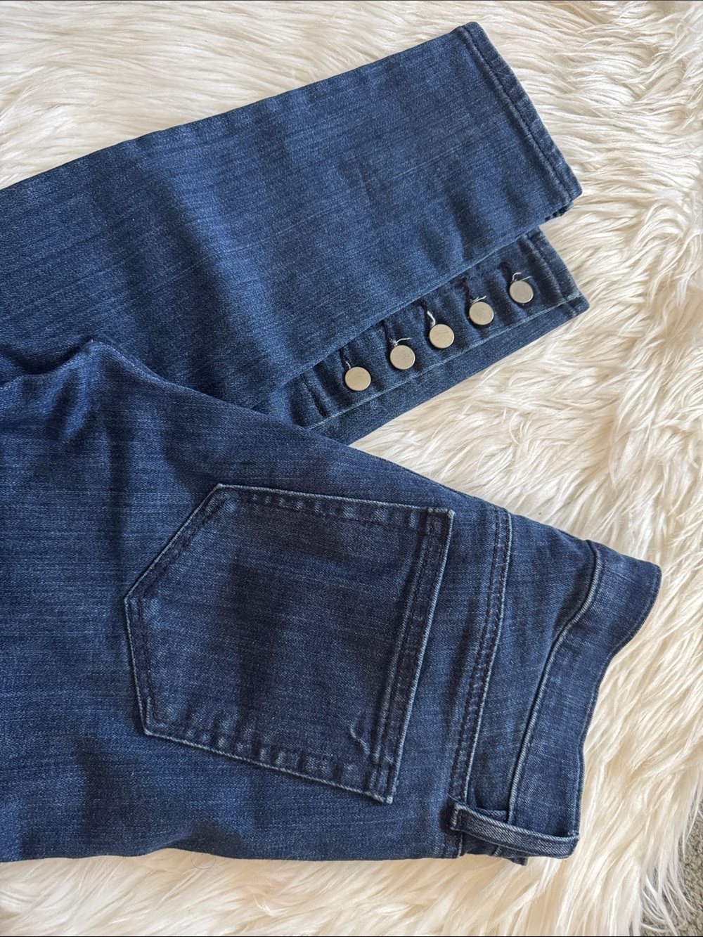 LOFT Dark Blue Skinny Jeans - Classic High-Rise Stretch